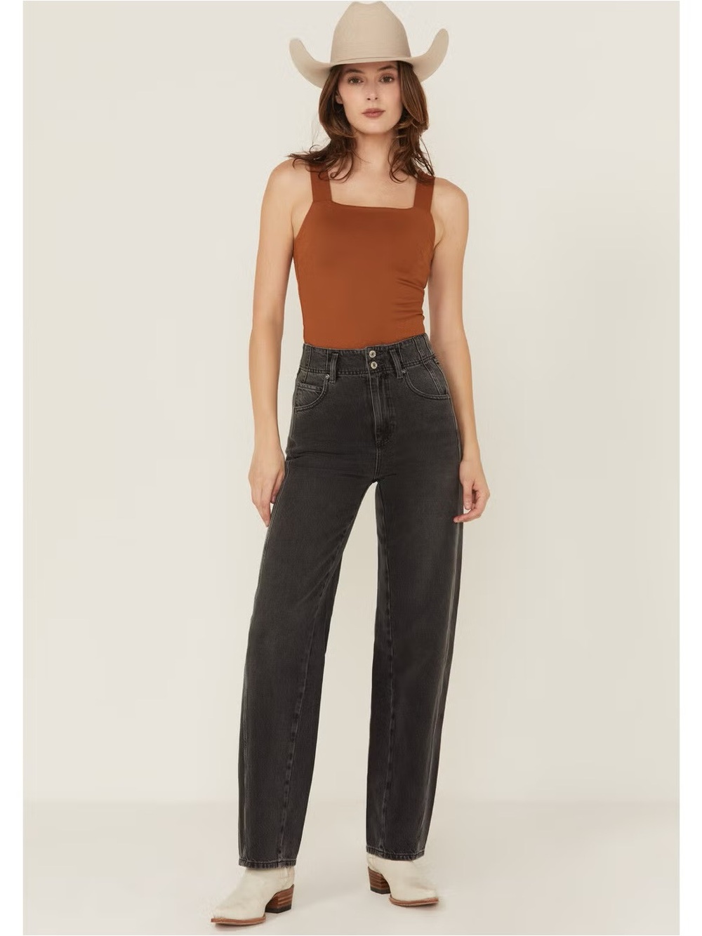 FREE PEOPLE WOMEN'S ASTER HIGH RISE STRAIGHT DENIM JEANS